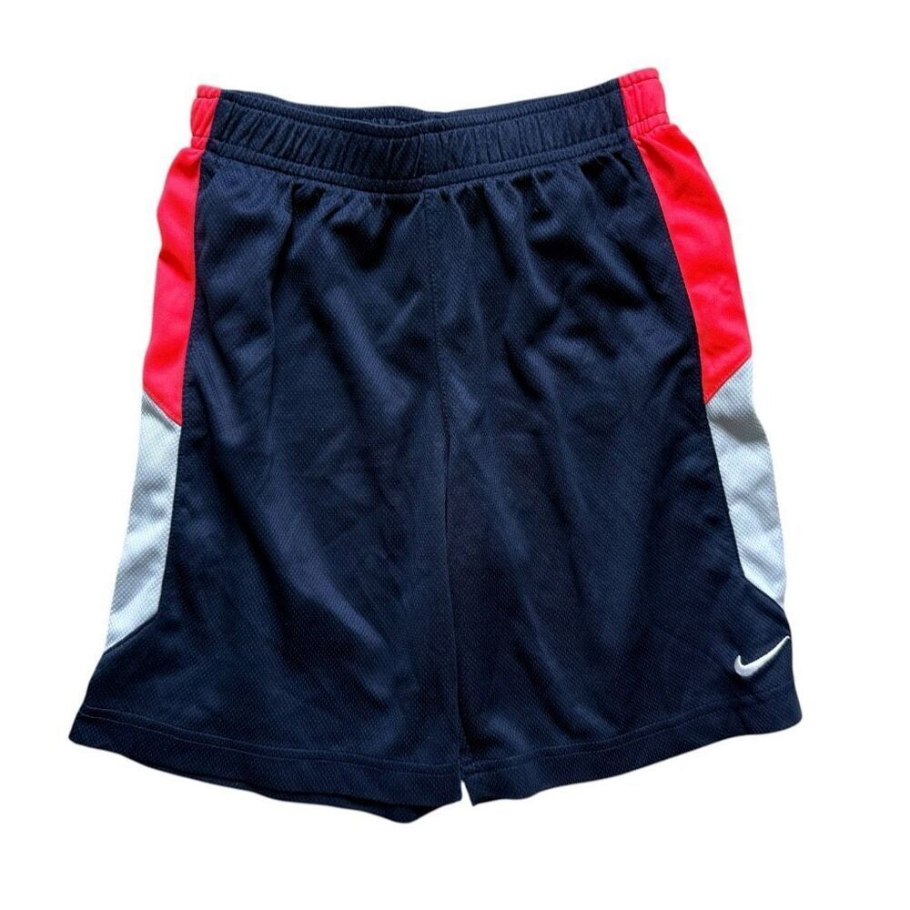 Youth Boys Nike Dri-Fit Small Logo Side Color Block Athletic Shorts - Sz L (7)
